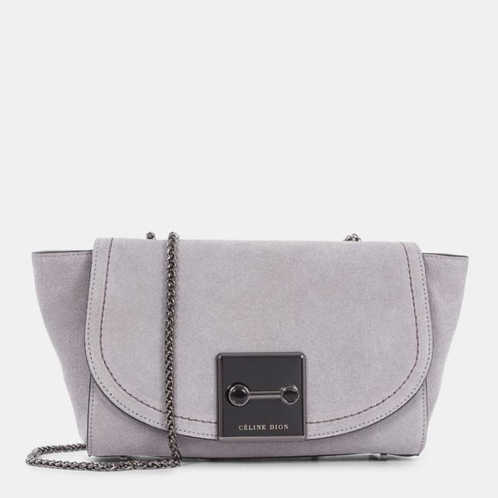 Celine Dion Collection Suede Baroque Clutch